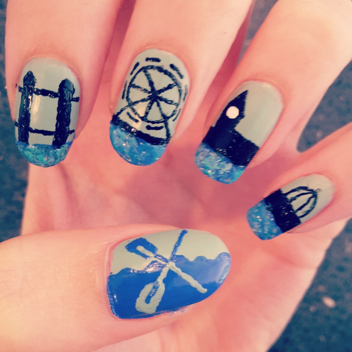 The Boat Races Nail Art